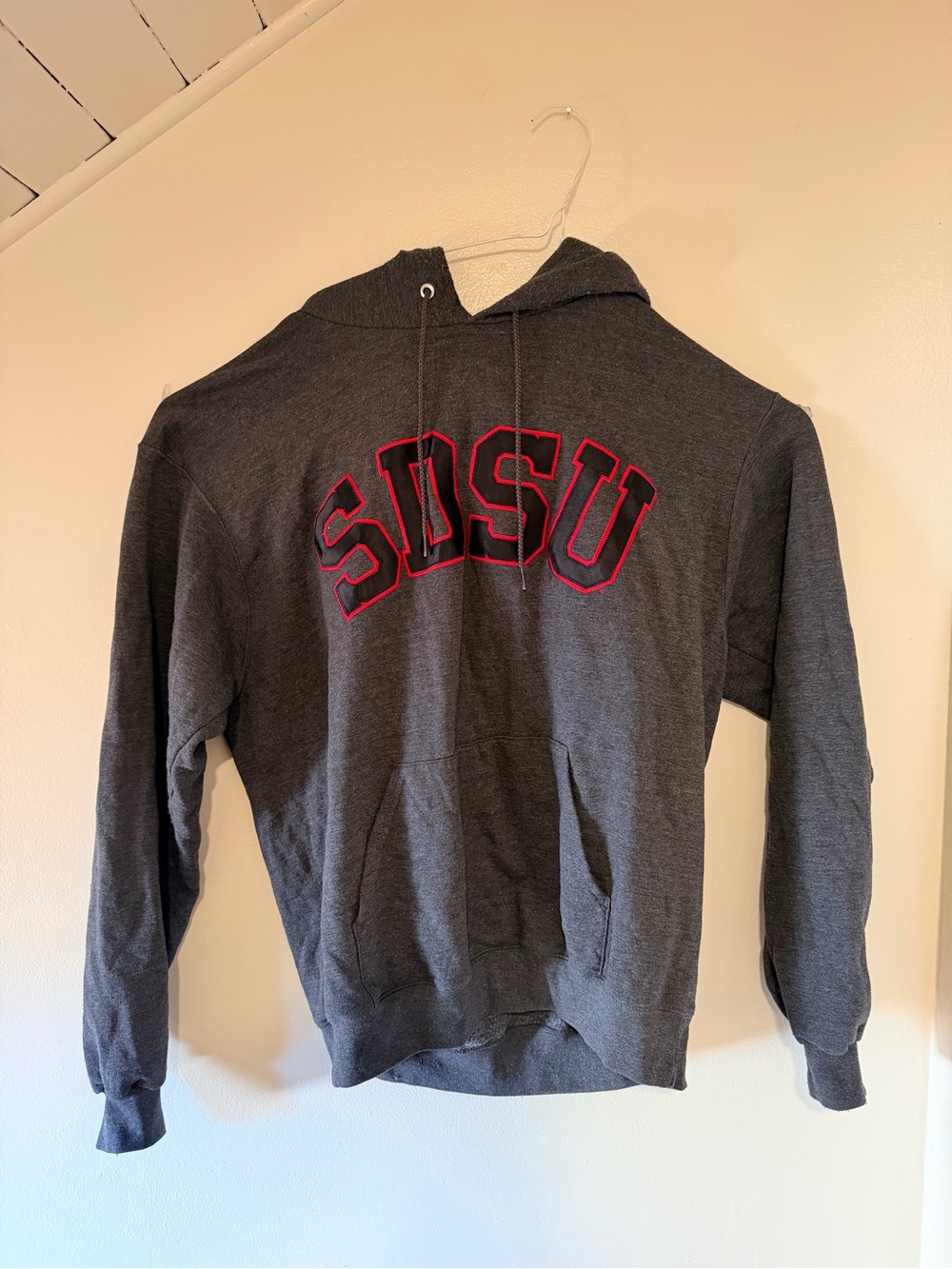 SDSU Champion Gray Hooded Sweatshirt